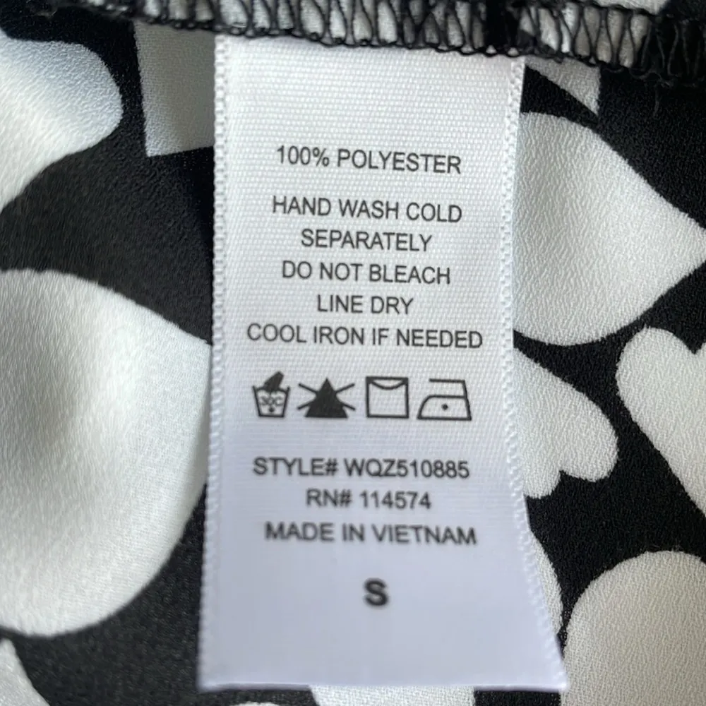 Pleione Black And White Heart Blouse - Image 7