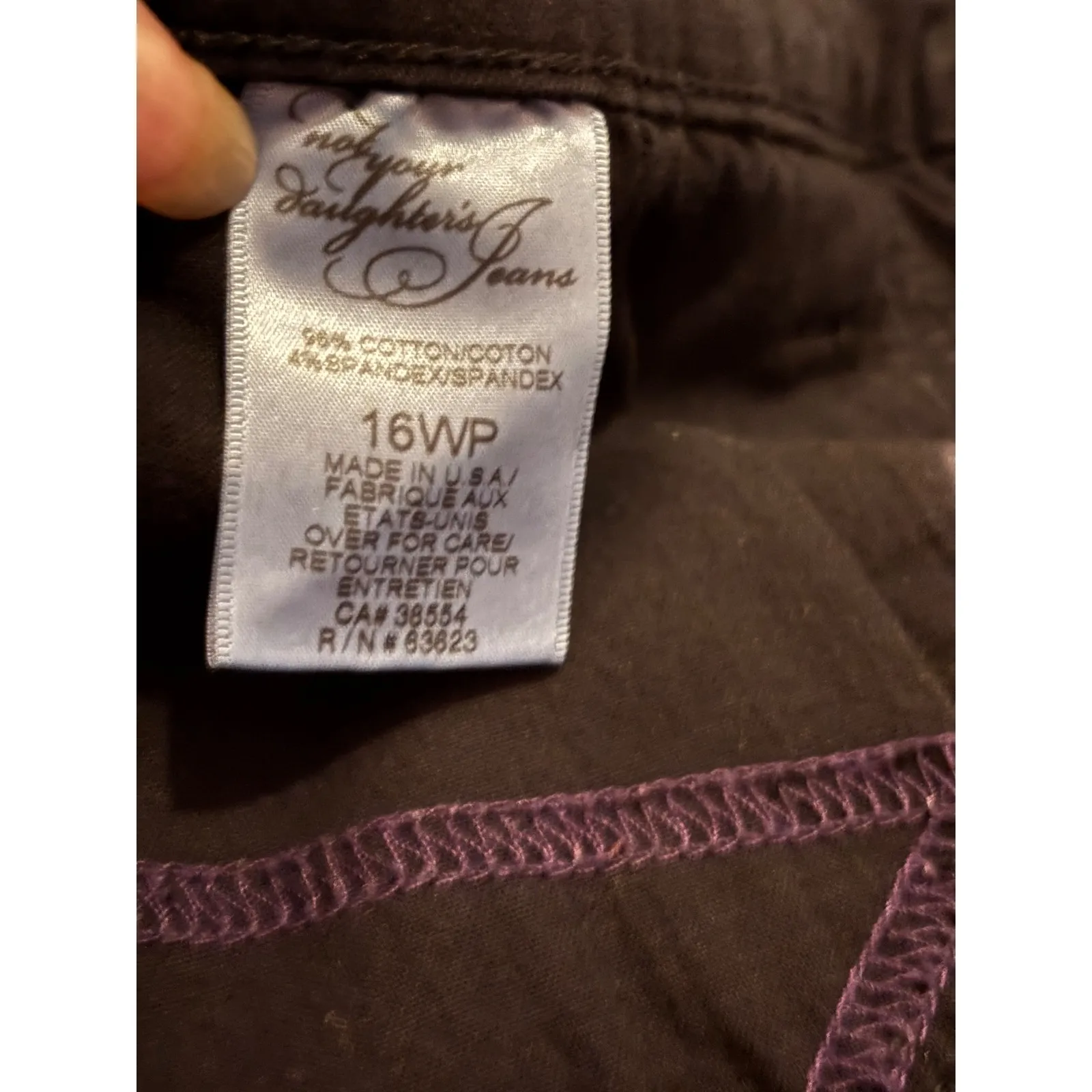 Not‎ Your Daughters Jeans Black High Rise Straight Leg Womens Jeans Size 16WP - Image 3