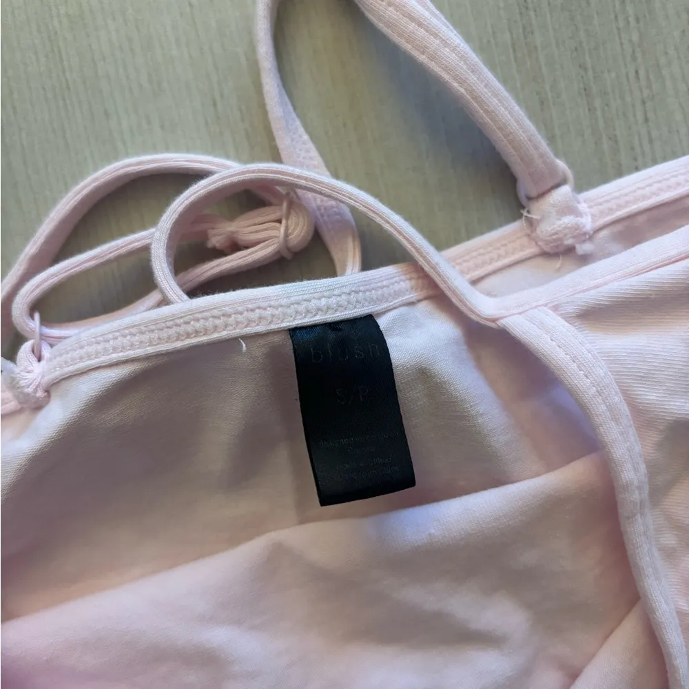 blush tiny light pink crop top - Image 3