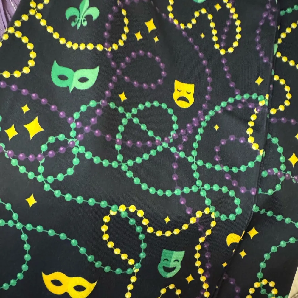 Mardi Gras tipsy elves leggings - Image 3