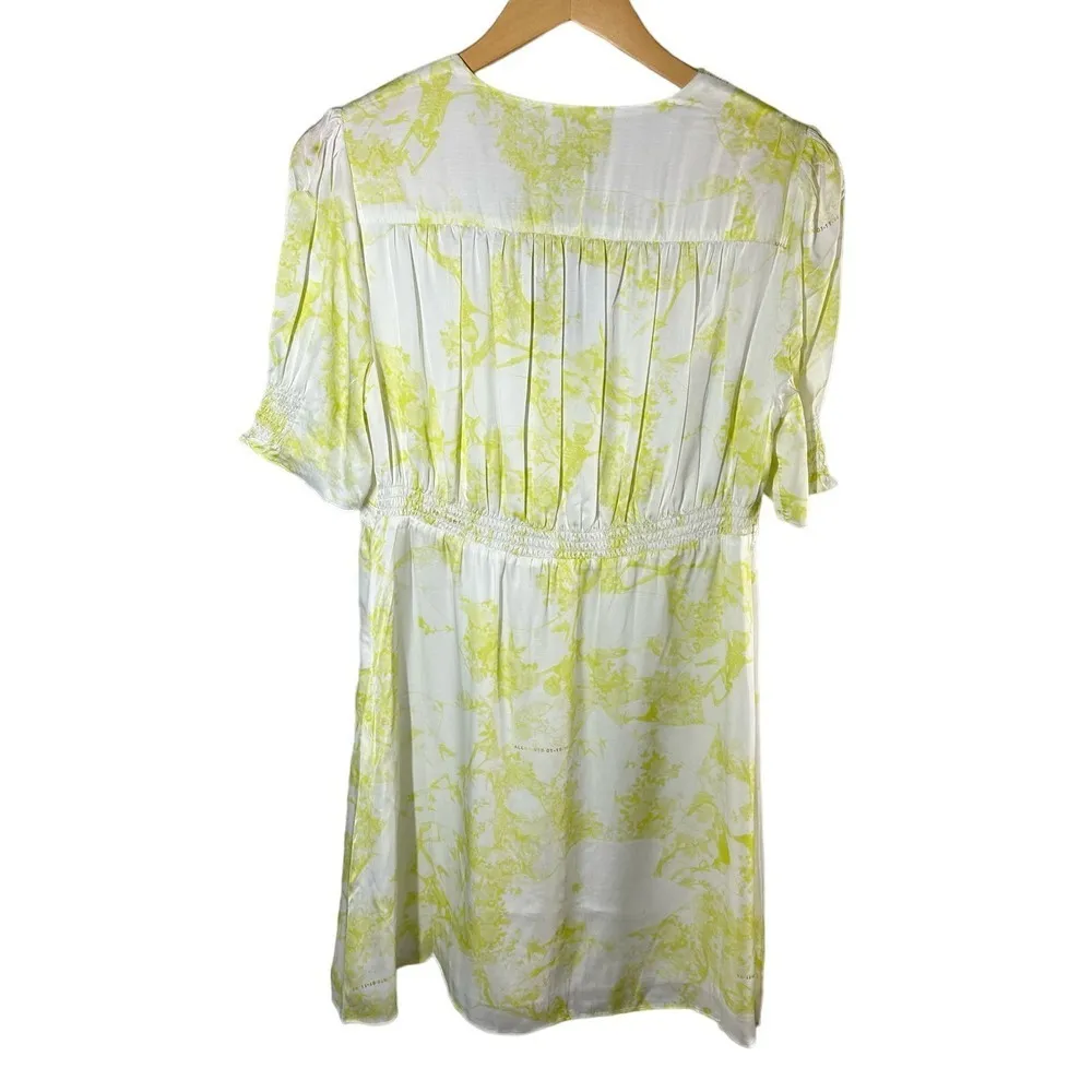 Allsaints Demi Marama Mini Casual Dress Size US 8 Citrus Yellow - Image 2