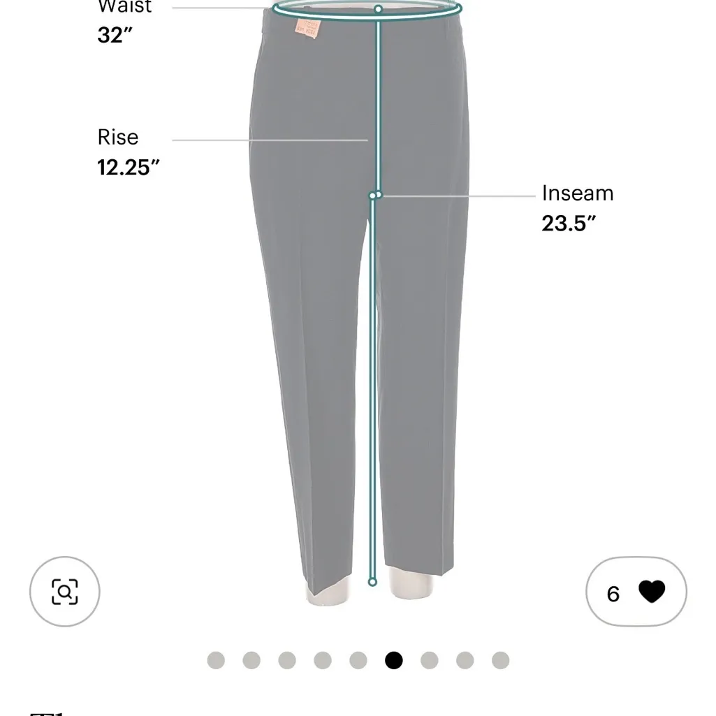 Theory Black Wool Slim-Fit Ankle Trousers Slacks Pants -Size 10 EUC - Image 2