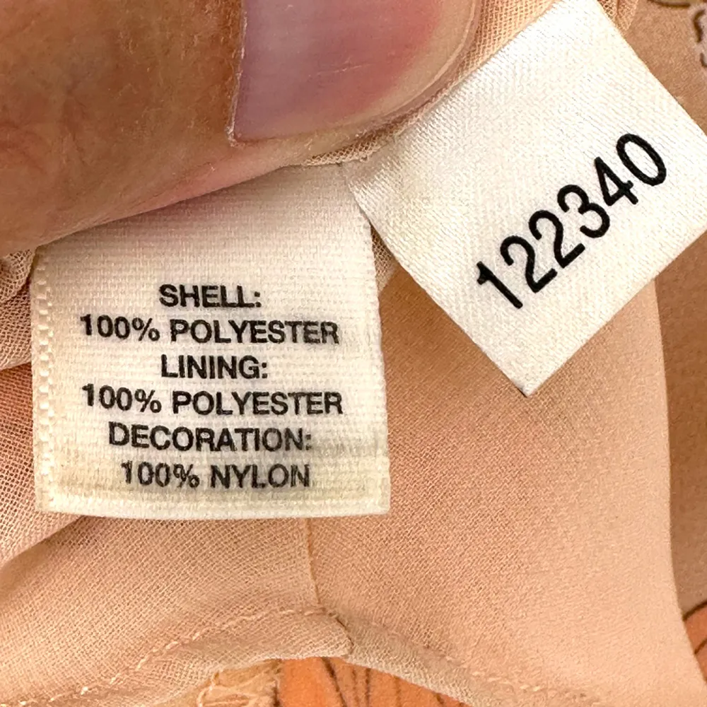 Ann Taylor LOFT | 14P | Peach Floral Lace Accent Camisole Tank Sleeveless Top - Image 5