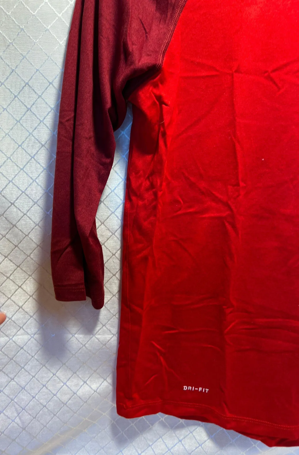 Red Dri-Fit Long Sleeve Running Top - Image 4