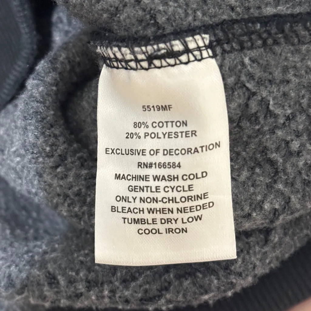 GAP Crewneck Sweatshirt Size Medium Washed Black Logo - Image 8