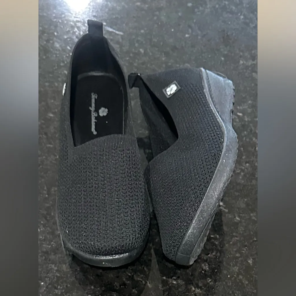 Tommy Bahama Black slip on wedge Women's Shoes EUC Sz 9 comfort preppy resort - Image 5