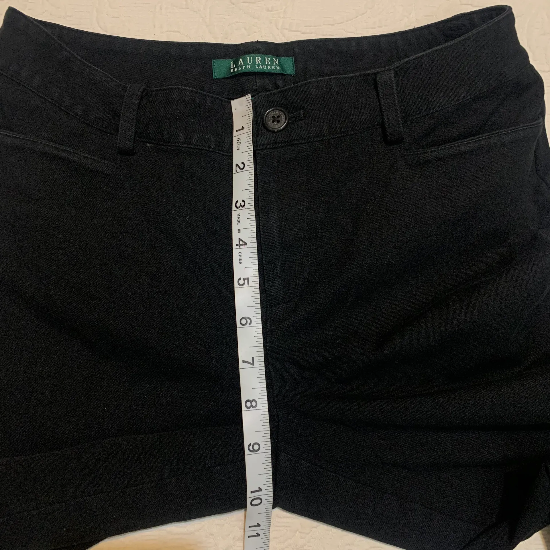 Ralph Lauren Lauren  Black Mid Rise Slim Straight Business Casual Ankle Pants - Image 5