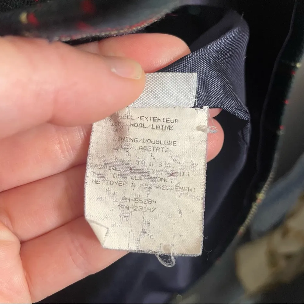 Talbots Vintage Plaid Wool Blazer size 8 petite - Image 7