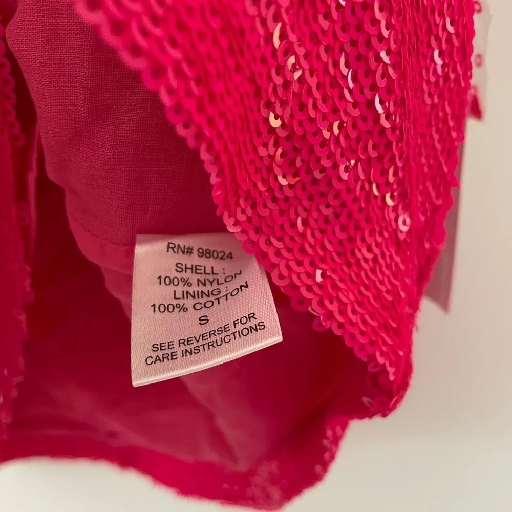 Love the Label NWT Sequin Mini Skirt in hot Pink, Size Small Pink - Image 8