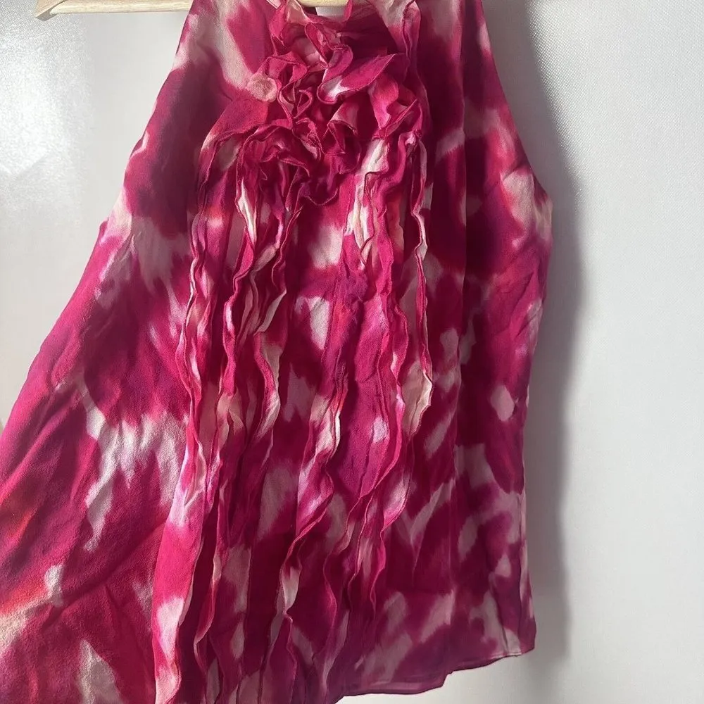 Ann Taylor Blouse Women SP Camisole Silk Chiffon  Colorful Ruffled Lined Straps - Image 5