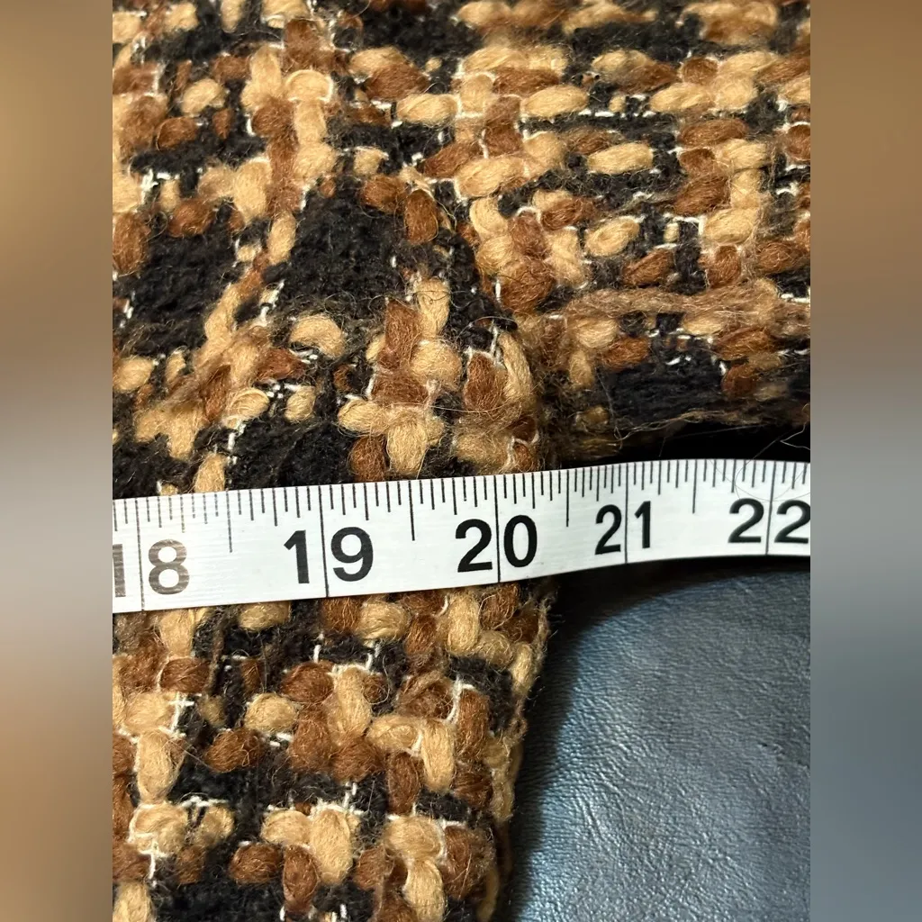 Carte double breasted wool blend coat. Size M Black Size M - Image 7