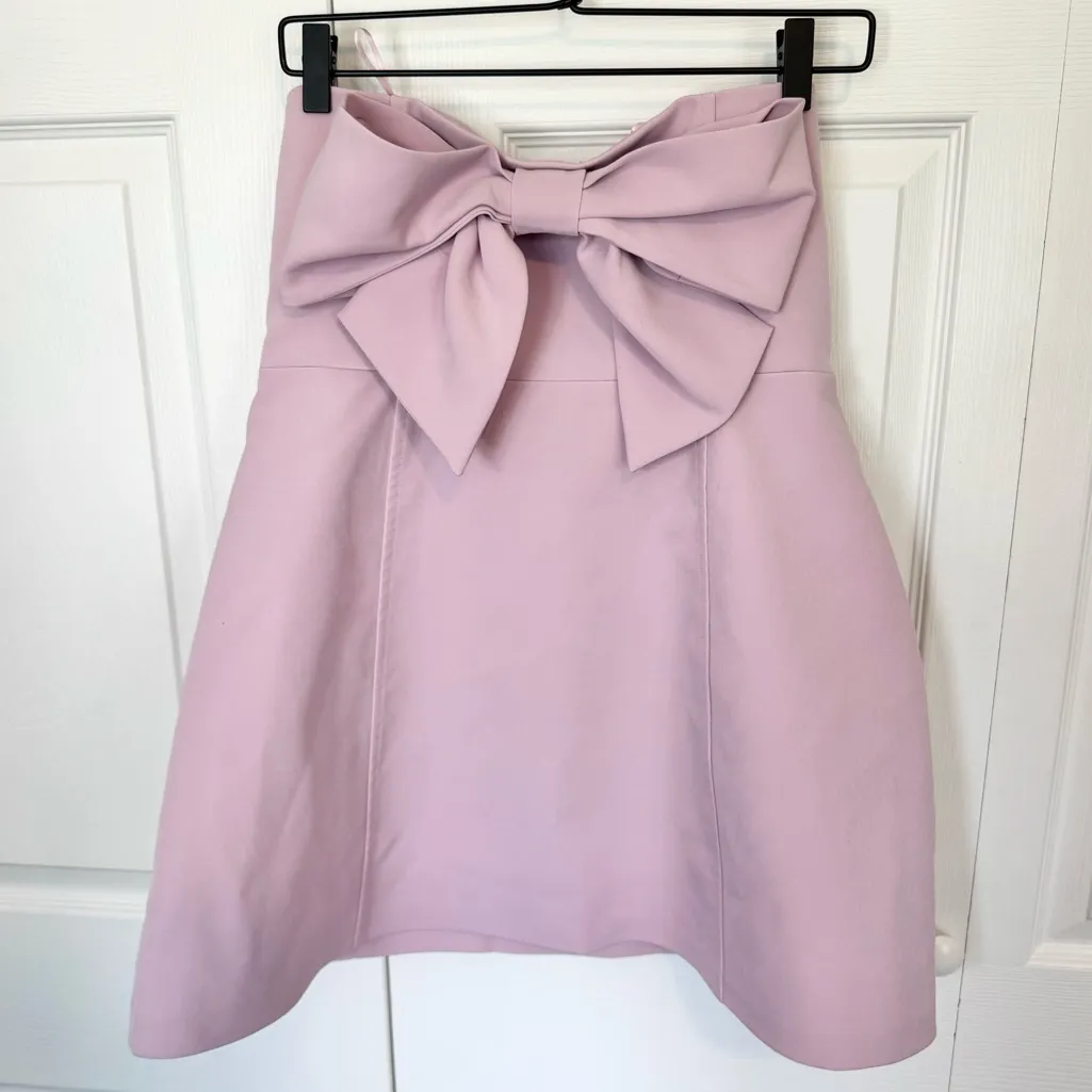 NWT ZARA WOMAN SS24 PALE PINK SHORT STRAPLESS BOW DRESS LARGE 4772/219 AS IS - Image 4