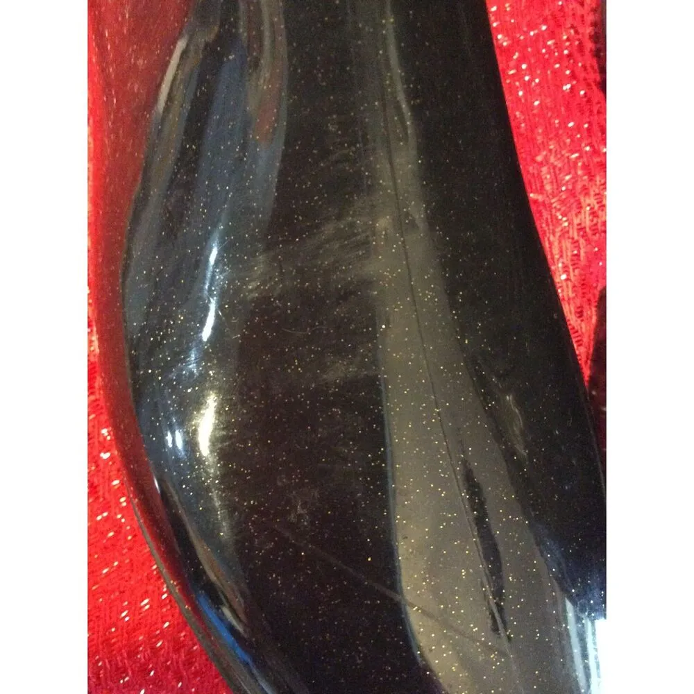 Juicy Couture Rain Boots Ankles Glittery Size 9 - Image 6