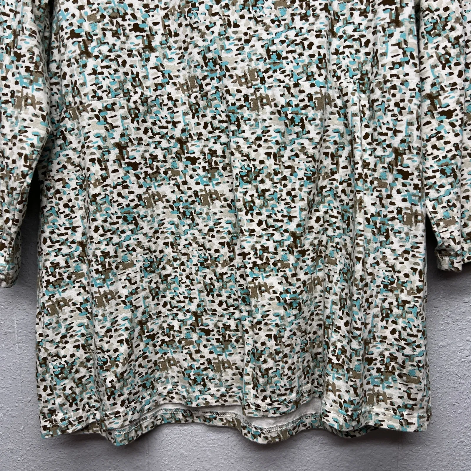 Eddie Bauer Babydoll Top Womens 2XL Cross Over Neck Cotton Stretch Workwear - Image 8