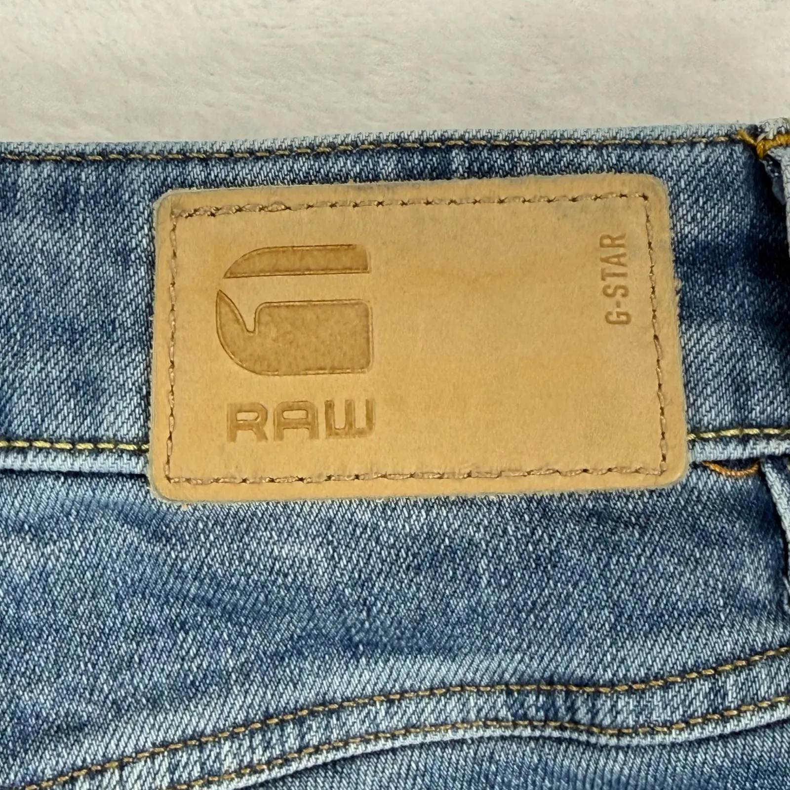 G Star Raw Kate Boyfriend Blue Wash Denim Jeans Straight Leg Pants Size 27 - Image 15