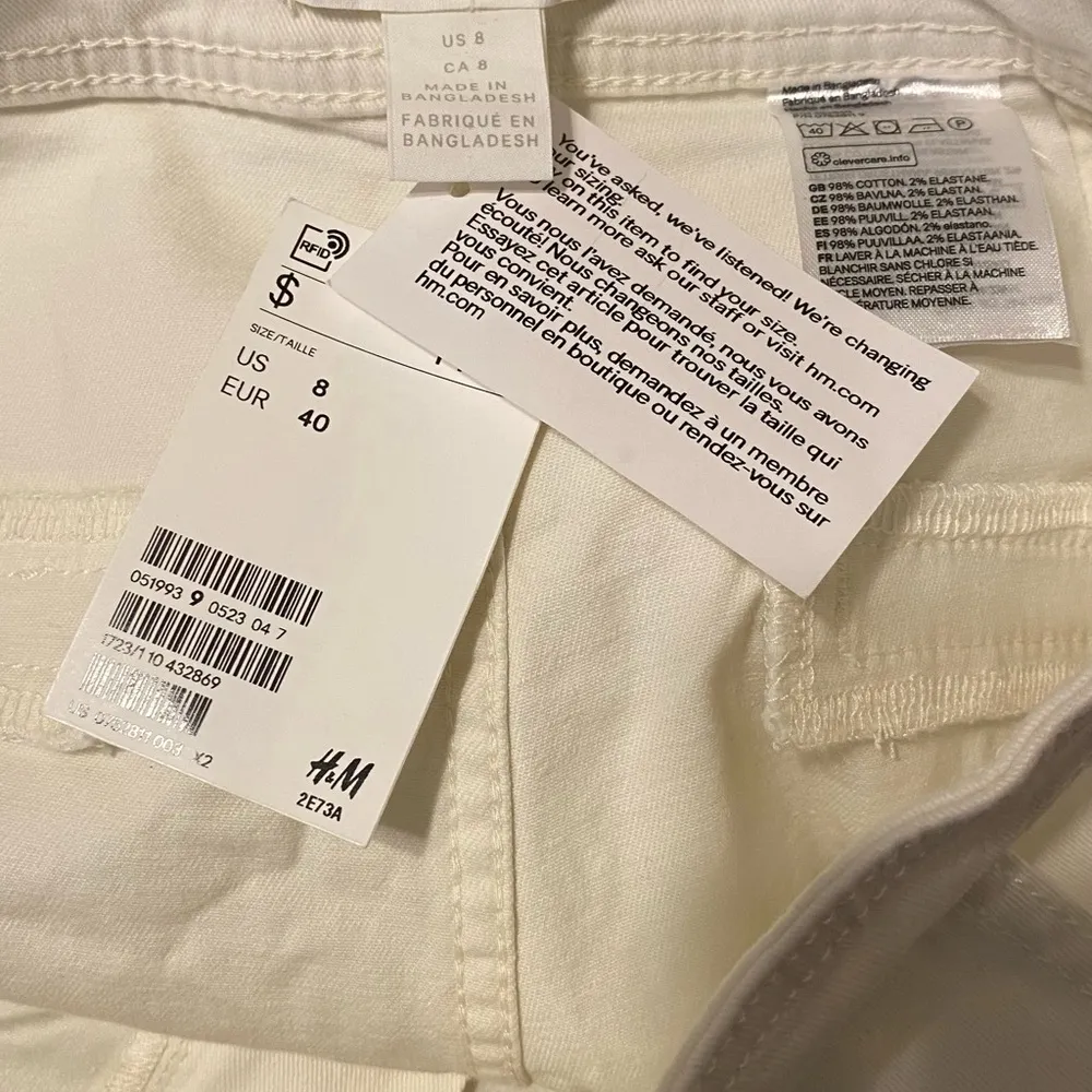 Womens White Khaki Shorts - Image 2