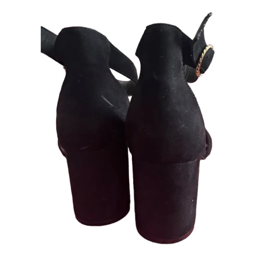 Velvet retro style pumps BLACK SIZE 11 - Image 6