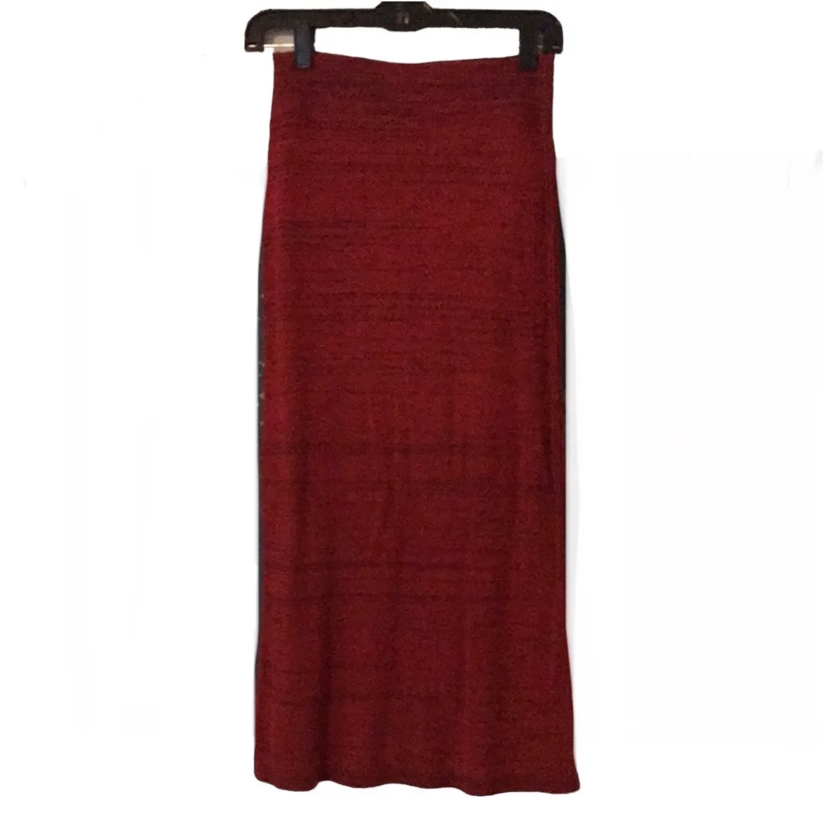 NEW Free People Golden Hour Midi Soft Knit Sweater Red Side Slit Skirt Medium - Image 7