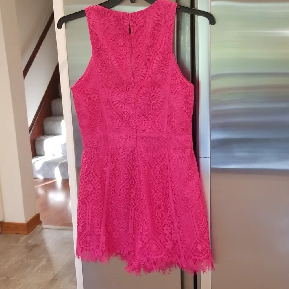 💕ADELYN RAE💕 Pink Lace Fringe Romper Playsuit - Image 7