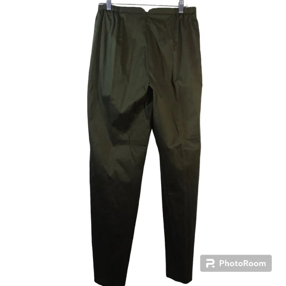 Citrine Green Tan Pants Set Business Casual Safari 2 Piece Set Size 14 - Image 16