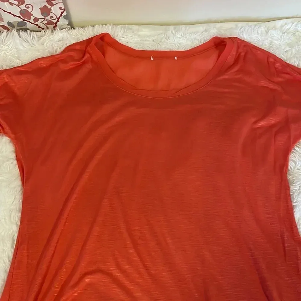 Tunic Super Flowy Portion of back and sleeves sheer Orange Size XXL - Image 6