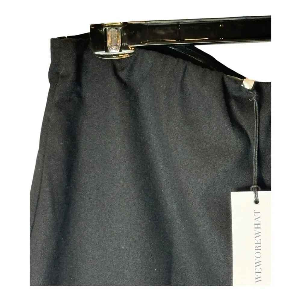 Weworewhat Shirt Women 18 Black Wool Blend‎ Strapless A Line Top NWT Gothic - Image 6