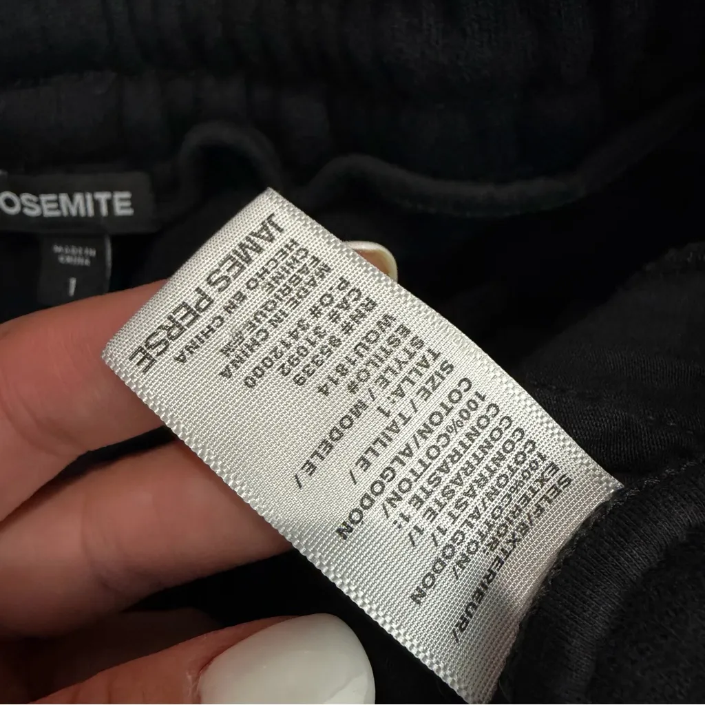 James Perse Yosemite Women’s Black Sweatpants Small (1) Drawstring Waist Lounge - Image 4