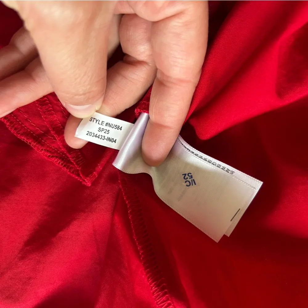 NWT Madewell Red Flutter Sleeve Button Front Mini Dress Poplin 100% Cotton XXS - Image 8