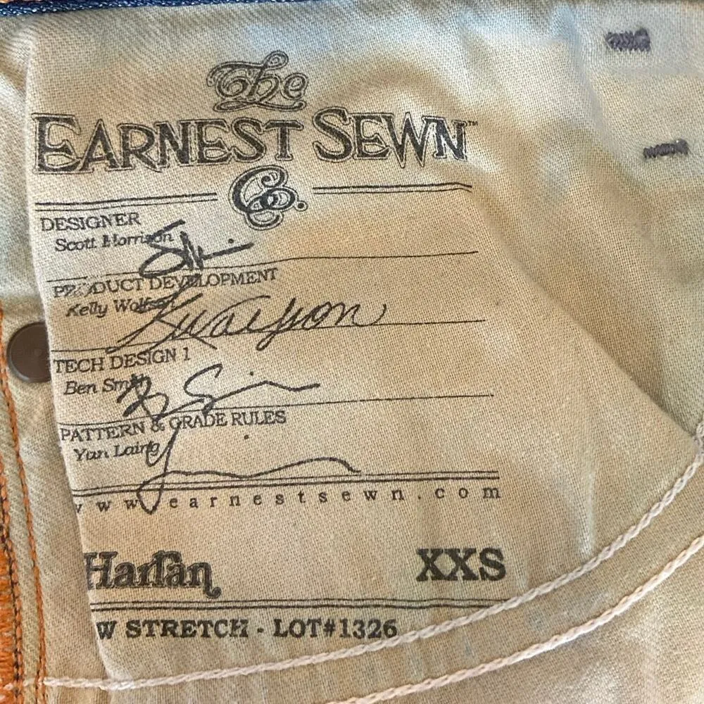 Earnest Sewn Womens Blue Dark Wash Low Rise Skinny Ankle Stretch Denim Jeans 28 - Image 5