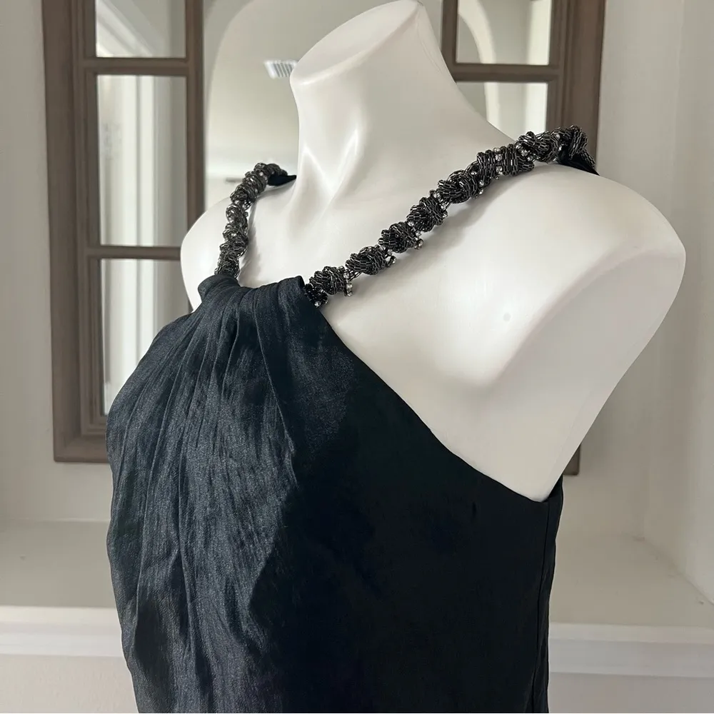 Alexia Admor Halter Neck Dress with Braided Chunky Necklace Black, Size S - Image 3