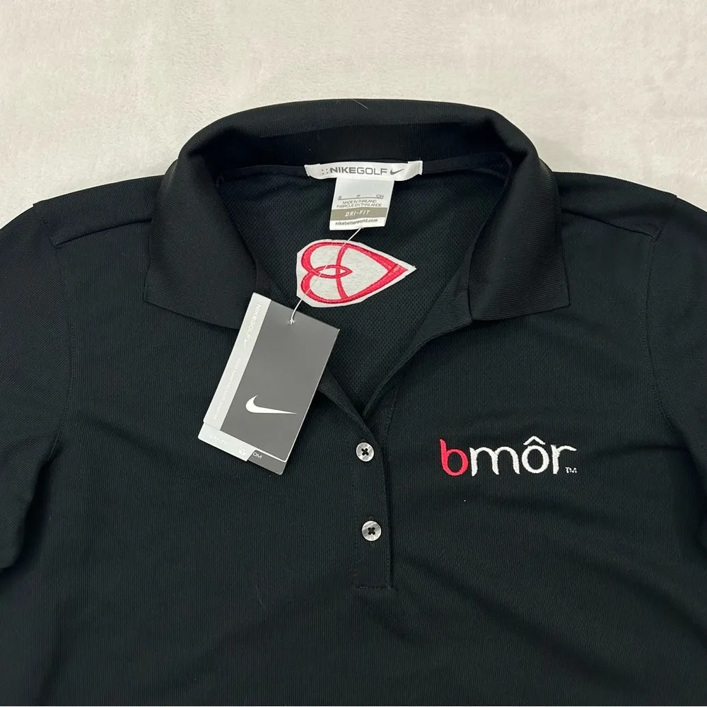 Nike Dri-Fit Golf Polo Short Sleeve bmor Embroidered Logo Athletic Shirt Women S - Image 3