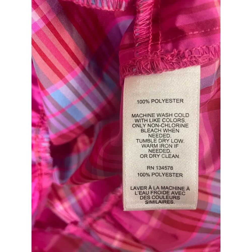 Vineyard Vines x Tuckernuck Pink Tartan Taffeta Tiered‎ Party Plaid Tiered Top S - Image 6