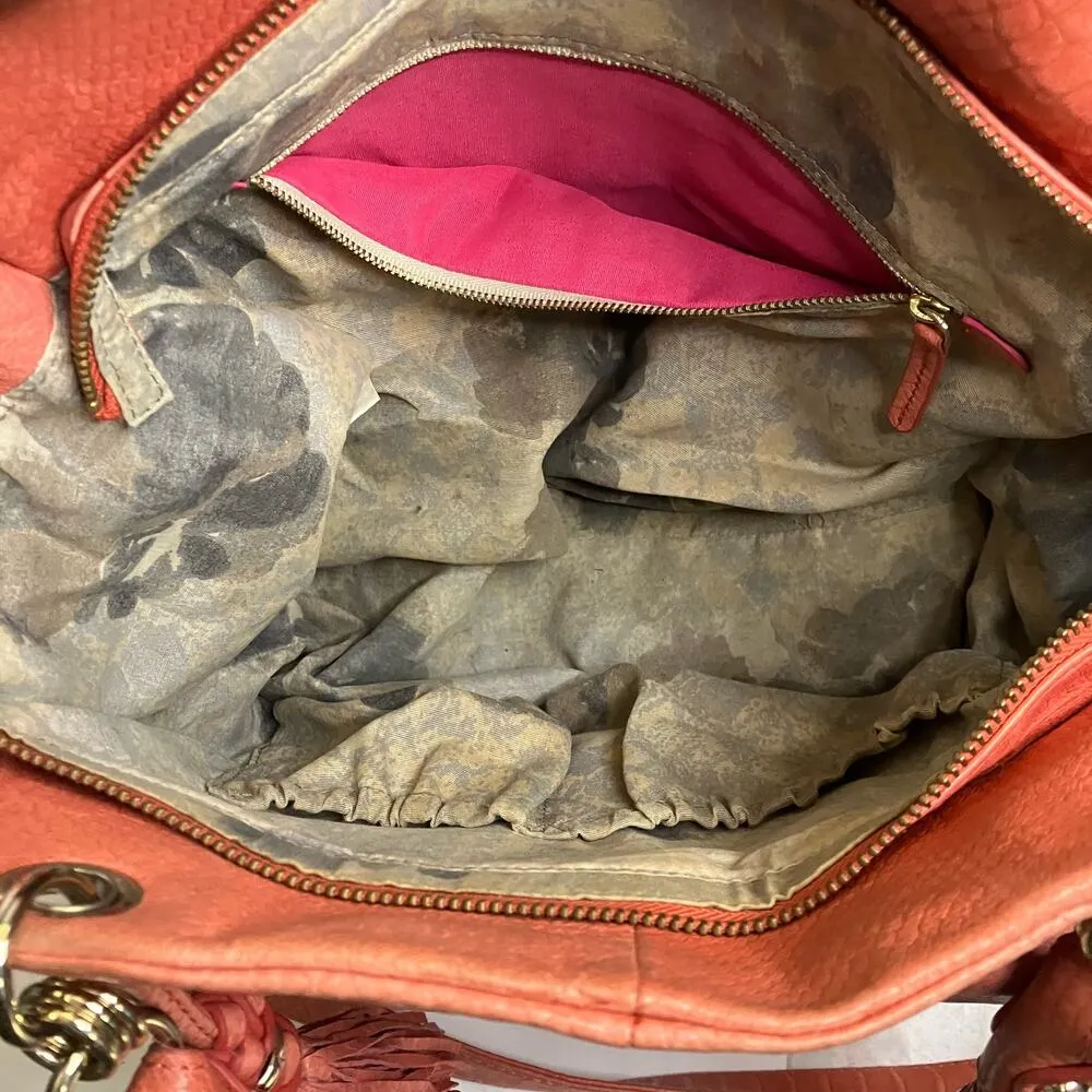 Elliott Lucca Coral Leather Handbag - Image 8