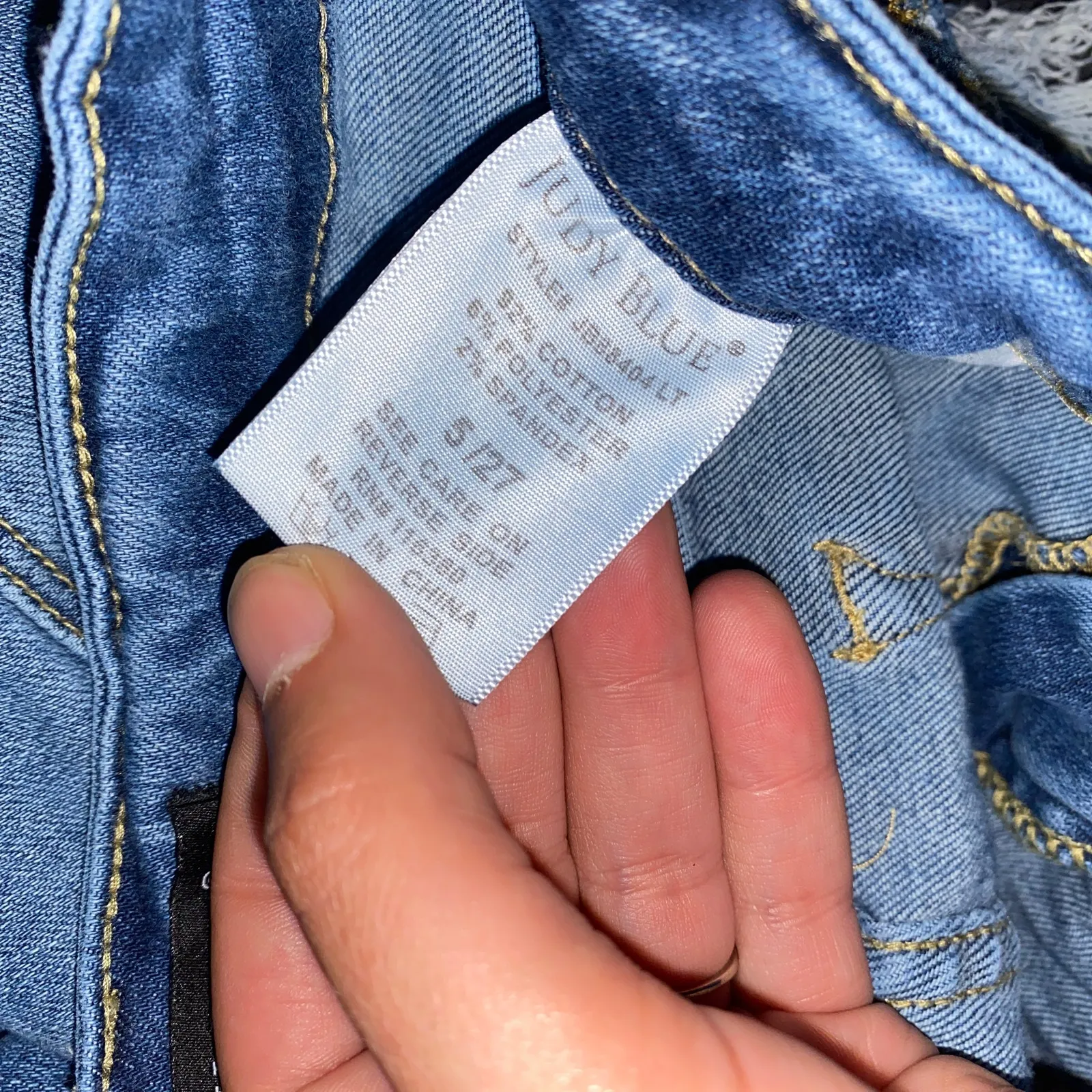 Judy Blue Distressed Denim High Rise Boyfriend Jeans Women's Size 5 27 - Image 7