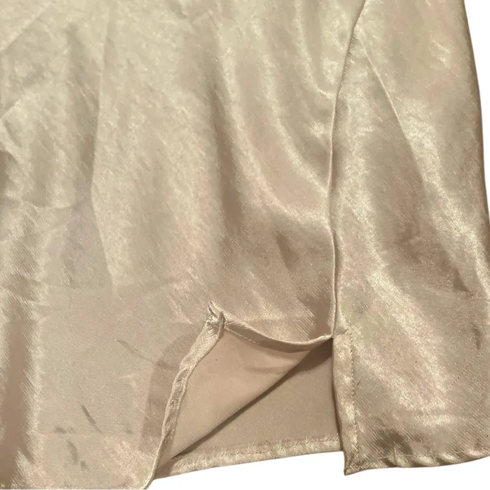 Y2K Cotton Candy Plunging V Neck Dusty Pink Mini Dress Medium Romantic Soft Girl - Image 3