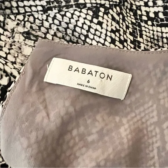 ARITZIA BABATON Hamptons Mini Dress Snake Print‎ Size 6 - Image 9