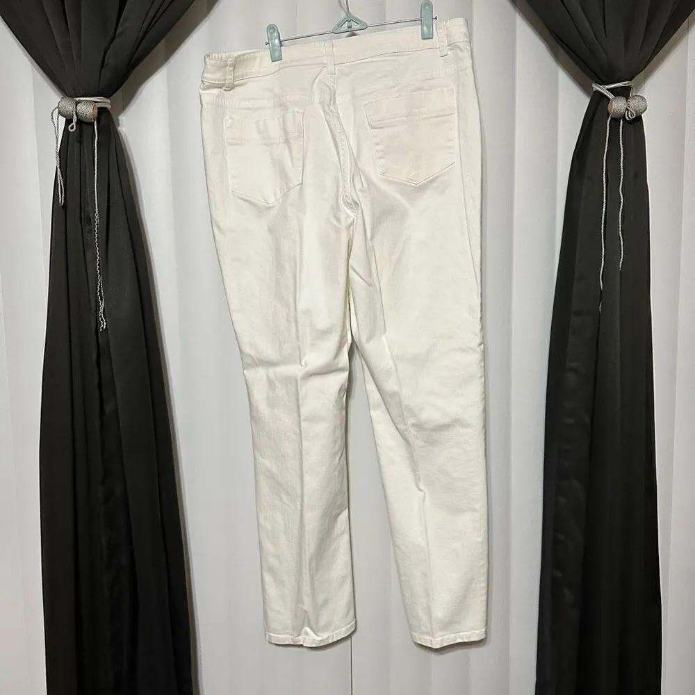 Christopher Banks classic fit white jeans - Image 4