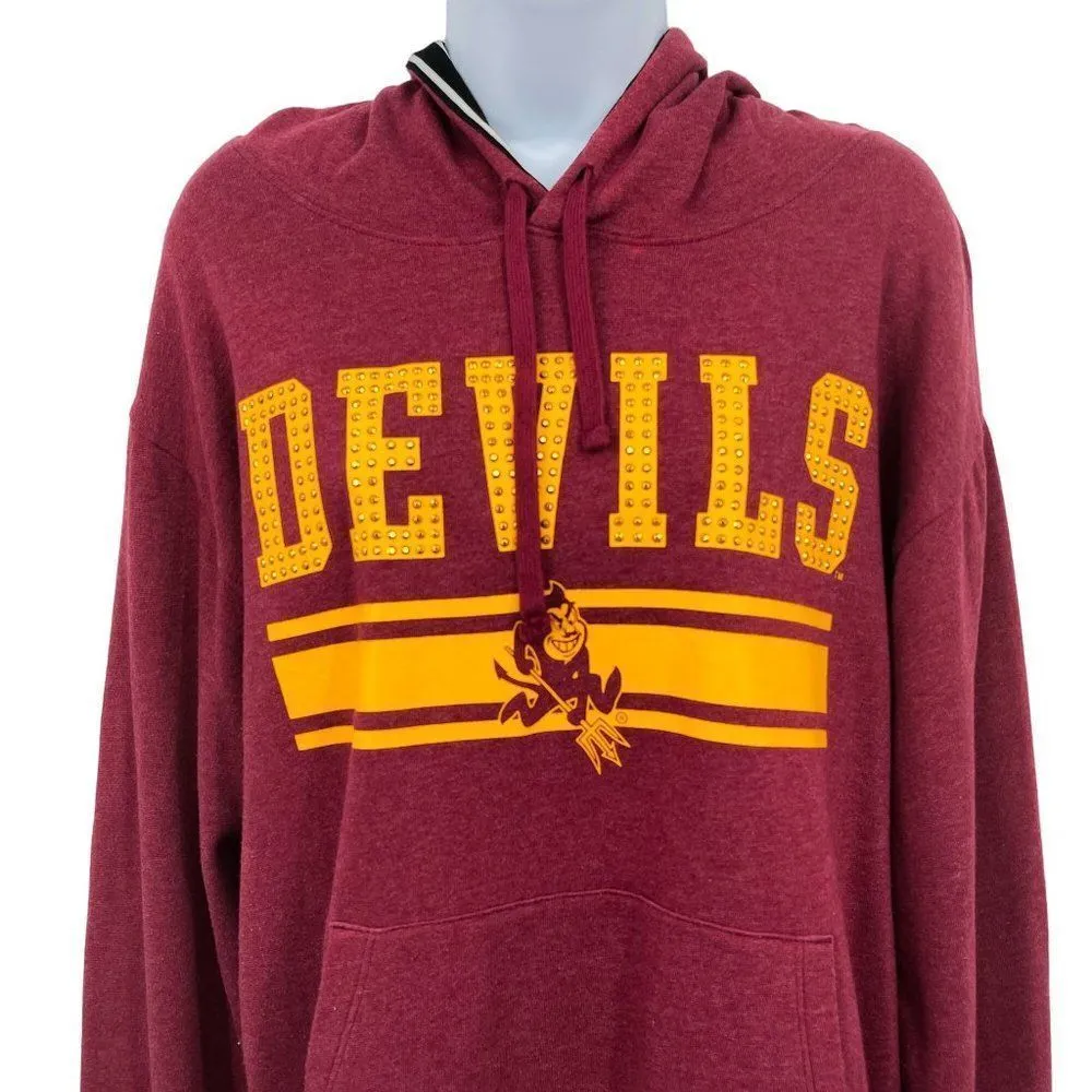 PINK Victoria's Secret Arizona Sun Devils Rhinestone Hoodie Sweatshirt Pullover - Image 3