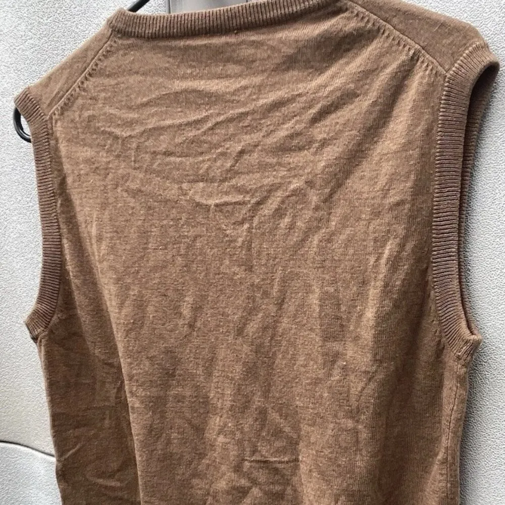 Vintage Apokolypse Acrylic Women’s Brown Acrylic Sz Medium Vest Made in USA - Image 9