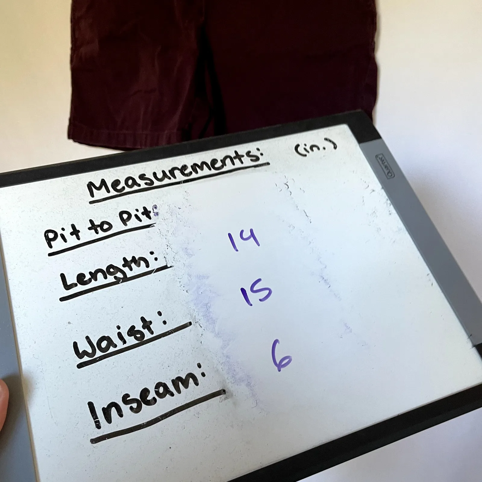 LOFT burgundy red jean shorts 6' short women's size 4 summer pants casual - Image 3