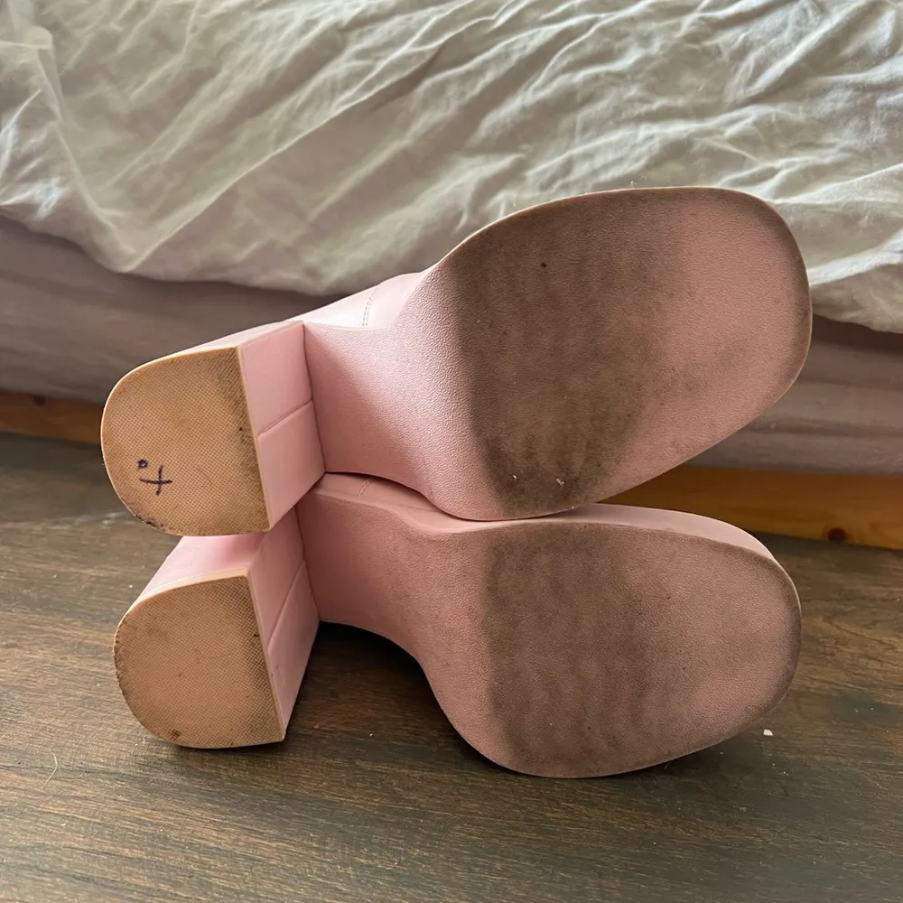 Steve Madden Pink Leather Triple platform Boots - Image 15