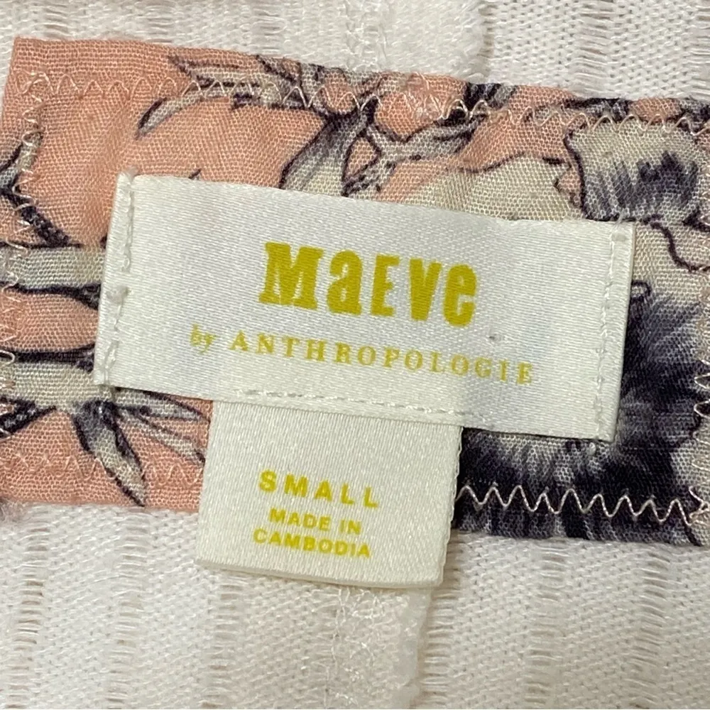 Maeve Anthropologie Vanna Cream Ribbed Cowl Neck Sweater Small Boho Cozy Chic - Image 7