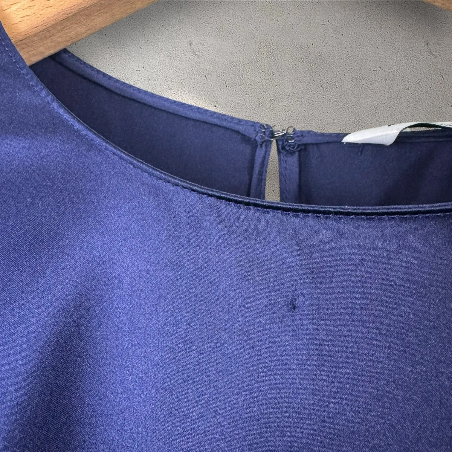 Amanda Uprichard Copeland Tie Front‎ Mini Dress Navy Blue 100% Silk Size S - Image 5