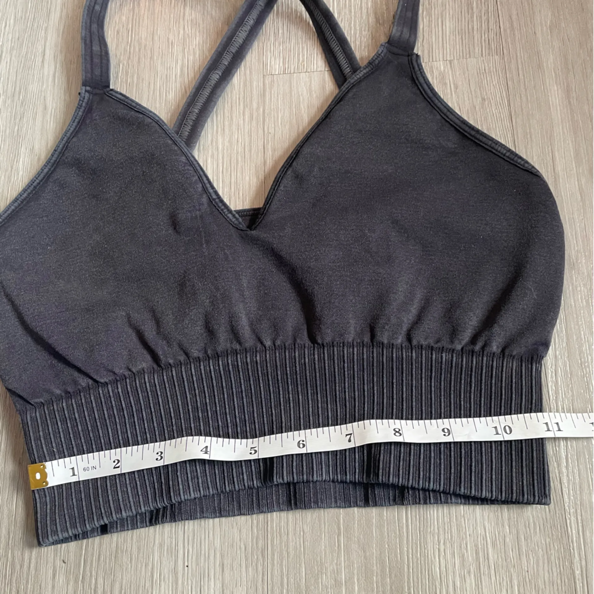 Free People Movement Good Karma Crop Tank Washed Black XS/S - Image 7