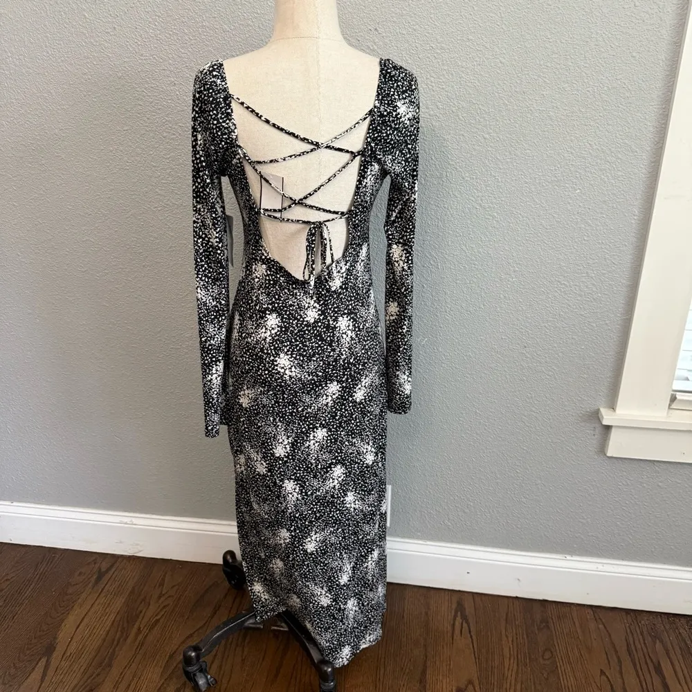 Nordstrom Lush‎ Midi Dress Size Small NWT Black & White - Image 5