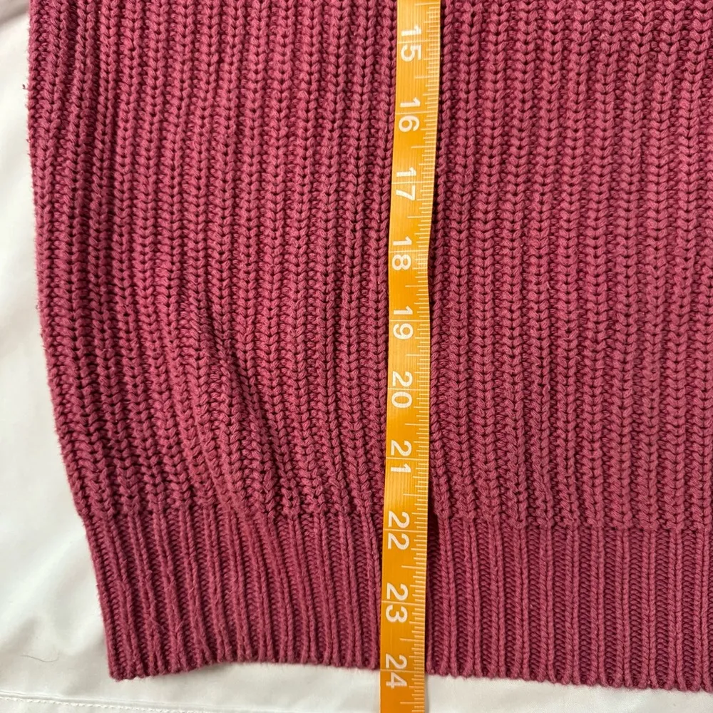 VTG Eddie Bauer Knit Sweater Women Crew Neck Pink Cotton Size M Heavy Gorp - Image 7