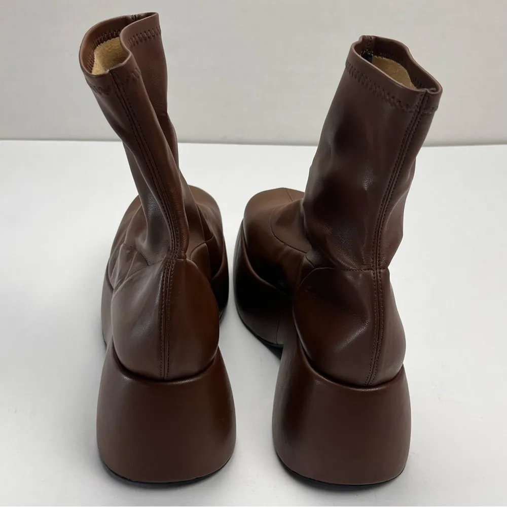 Simon Miller Hustler Vegan Leather Ankle Boot Women SZ 40 10 Brown Platform NWOT - Image 10