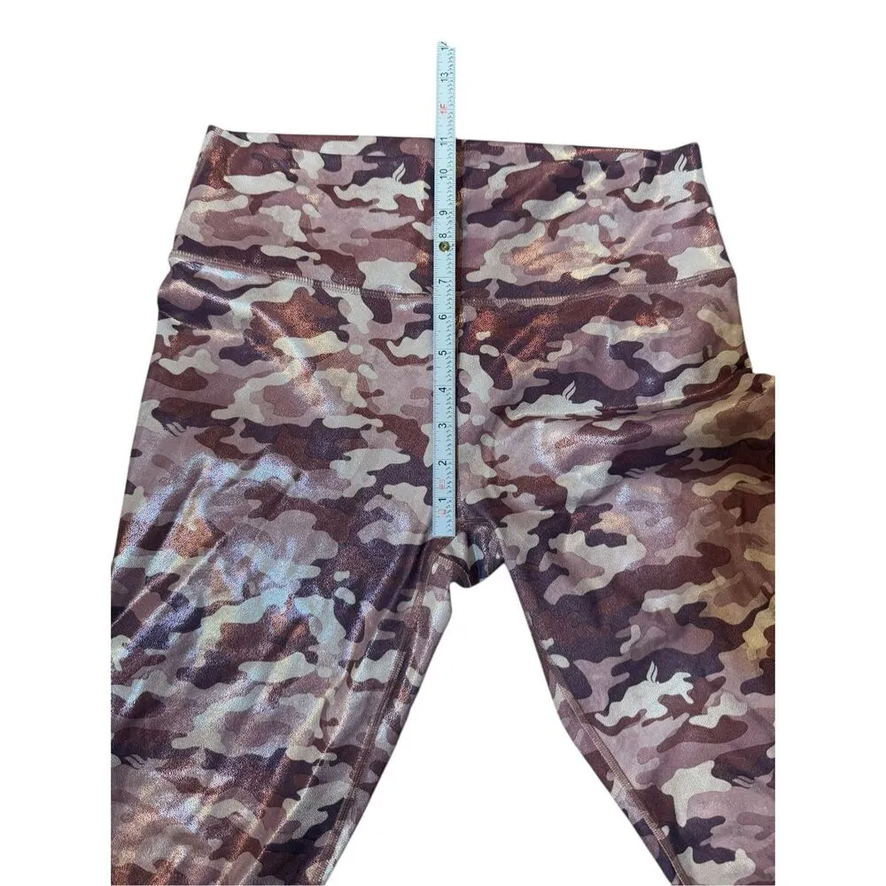 Fabletics Define PowerHold High-Waisted Capri in Pink Shine Logo Camo Sz S - Image 9