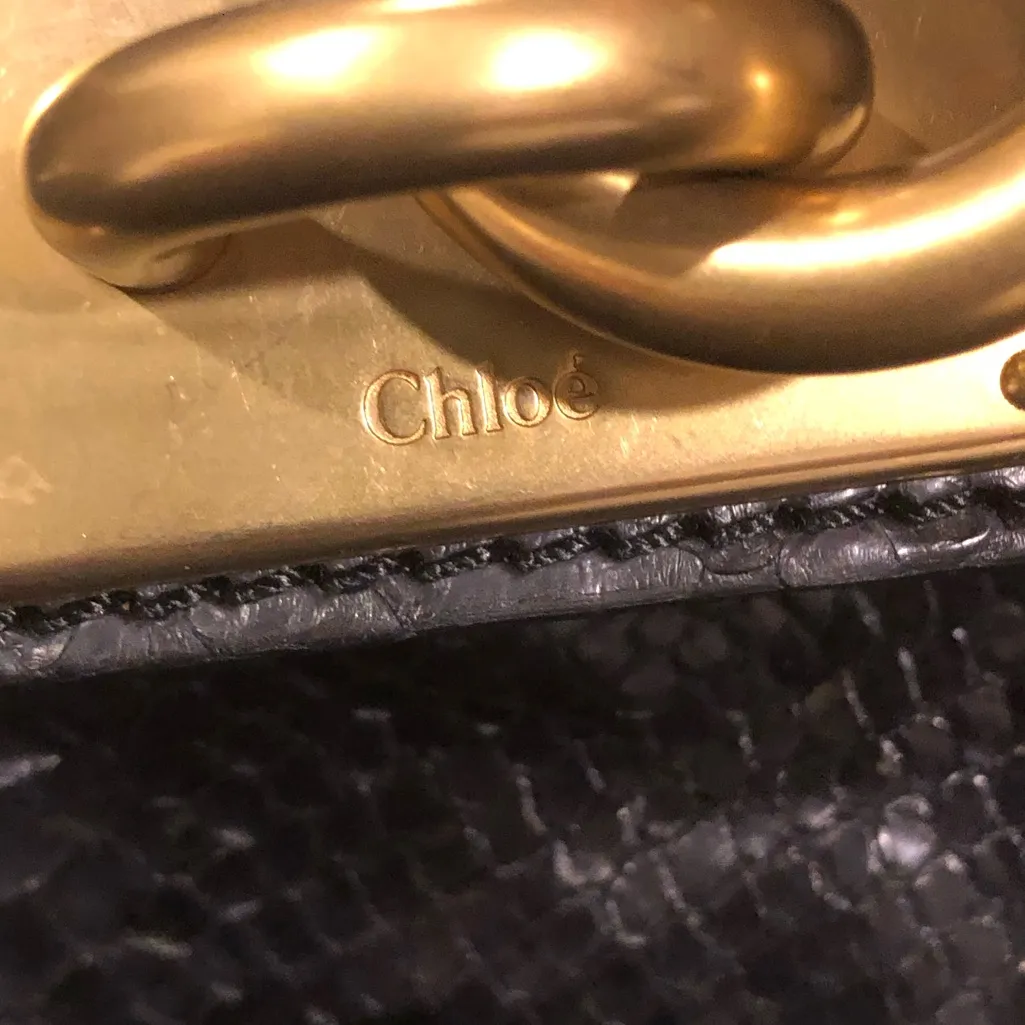 CHLOE PADDINGTON Mini Black Croc & Black Leather
Satchel with Lock & Key NWOT - Image 15