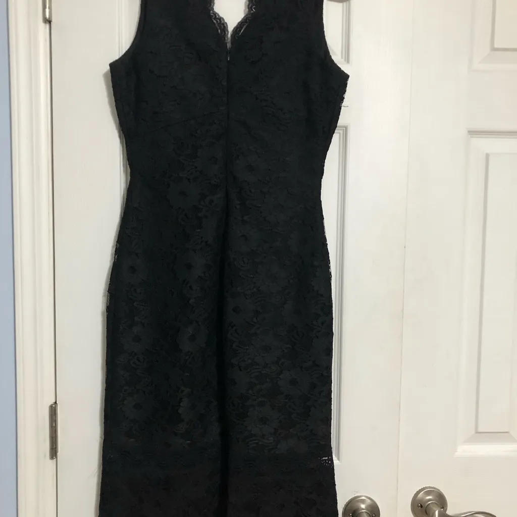 White House black market WHBM lace dress sleeveless v neck women’s 8‎ wedding - Image 7